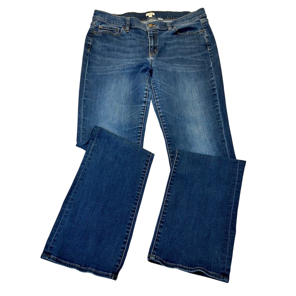 J.Crew Bootcut Jeans Women 33R Blue Stretch Denim C9213 Classic Casual Everyday